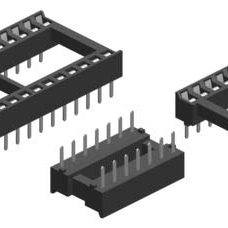 10.16mm Pitch, 2 Row, Vertical, Through Hole, IC Socket, DIP Package, Low Cost, Tin, 22 Contacts