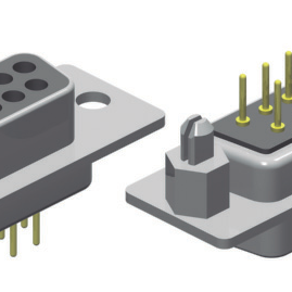 D-Sub, Standard, Straight, Through Hole, 25 Contacts, Female, Tin/Gold, 3.05mm Mounting Hole