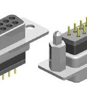D-Sub, Raised Solder Tail, Ferrite Filter, Straight, Through Hole, 25 Contacts, Female, Tin/Gold, 4-40 UNC Rivet