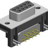 D-Sub, "US" Footprint (8.08mm), Ferrite Filter, Right Angle, Through Hole, 37 Contacts, Male, Tin/Gold, 4-40 UNC Jack Screw + Board Locks
