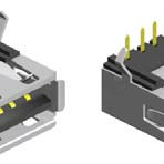 USB, Type A, 1.0, Right Angle, Tin/Gold, White, 4 Contact, Through Hole, Female