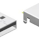 USB, Type A, 1.0, Plug, Right Angle, Tin/Gold, Black, 4 Contact, Surface Mount, Male