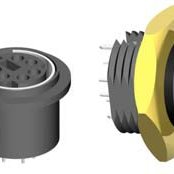 Mini Din, Non Shielded, Straight, Tin, , 3 Contact, Through Hole, Female