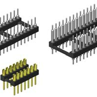 15.24mm Pitch, 2 Row, Vertical, Through Hole, IC Socket, DIP Board Spacer, Tin, 24 Contacts