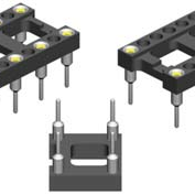  Pitch, 2 Row, Vertical, Through Hole, IC Socket, Crystal Oscillator Socket, Tin/Gold, 4 / 14 Contacts