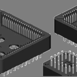 Vertical, Through Hole, PLCC Socket, Commercial, Tin, 44 Contacts