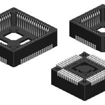 Vertical, Surface Mount, PLCC Socket, Hi-Reliability, Tin, 28 Contacts