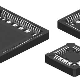 Vertical, Surface Mount, PLCC Socket, Standard, Tin, 32 Contacts