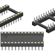 5.08mm Pitch, 2 Row, Vertical, Surface Mount, IC Socket, DIP Package, Closed Frame, Tin/Gold, 10 Contacts