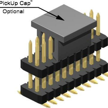 1.00mm Pitch, 2 Row, Vertical, Surface Mount, Header, Board Spacer, 2mm Mating Pin Height, 7.8mm Stack Height, Gold, 8 Contacts