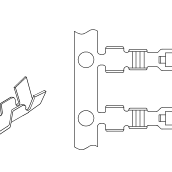 5.08mm Pitch, Wire Mount, Crimp, Tin, 18-24 AWG