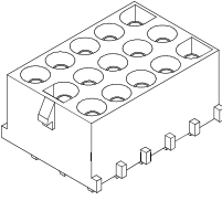 6.35mm Pitch, 3 Row, Straight, Through Hole, Power to Board, Crimp Connector, 6 Contacts